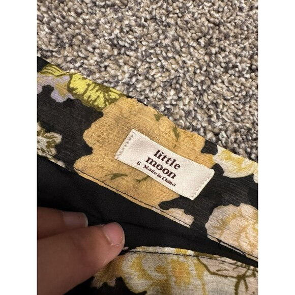 Anthropologie Little Moon Floral Flowy Skirt Size 6 - Picture 6 of 7